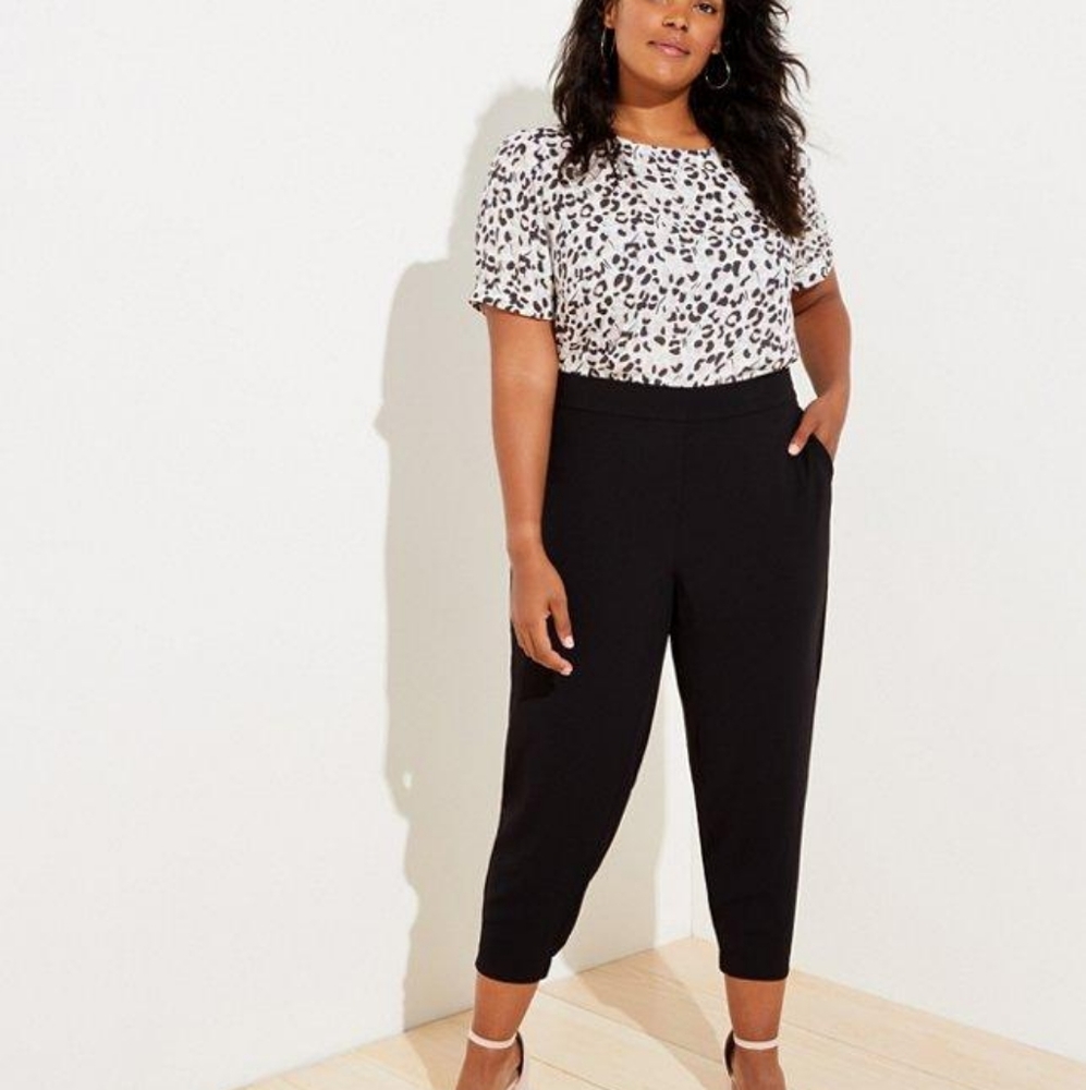 LOFT Plus Slim Tapered Pull-on Pants